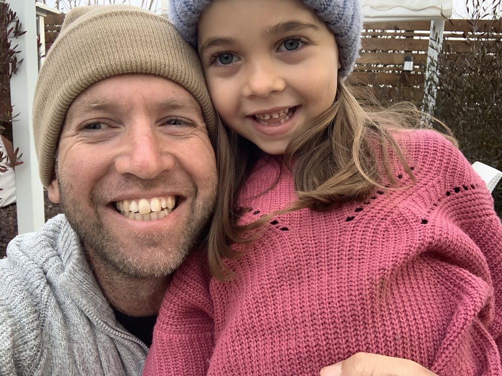 Tai with his daughter at Havat HaChaim
